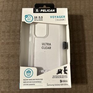 Pelican Voyager Heavy Duty Case w/Holster for Samsung Galaxy S24 Ultra - Clear